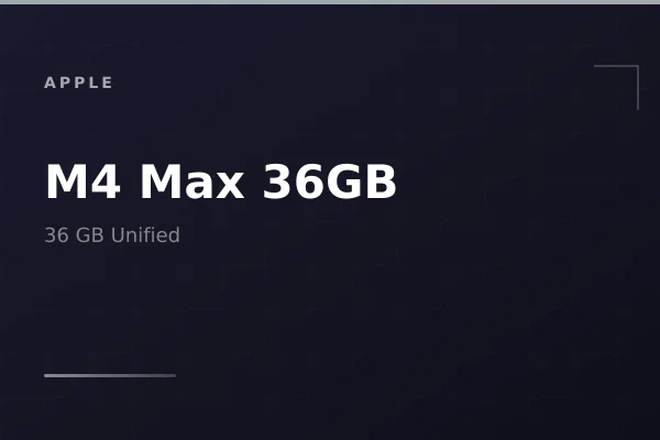 Apple M4 Max (36GB Unified)