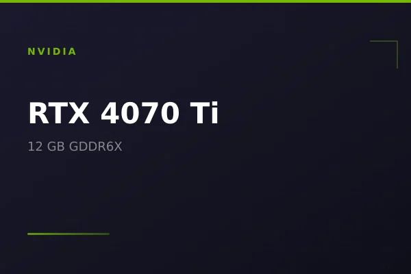 NVIDIA GeForce RTX 4070 Ti 12GB